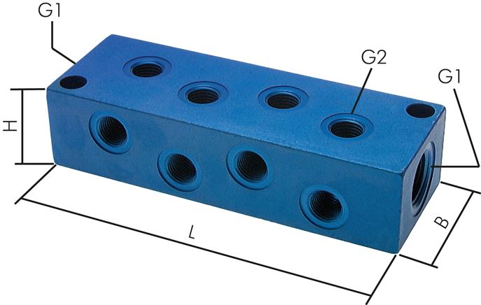 Exemplarische Darstellung: Verteilerleiste 8-fach, Aluminium